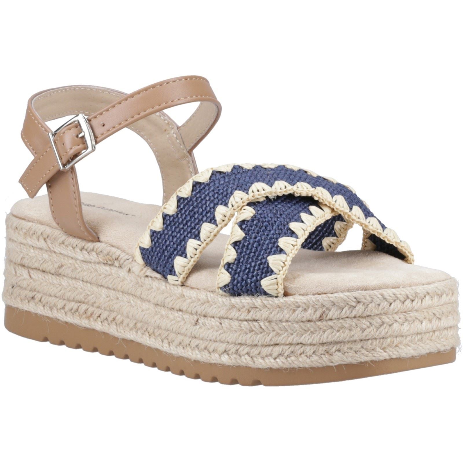 Hush Puppies Jemma Espadrille Synthetic Women's Navy Sandals