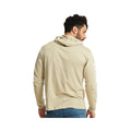 Caterpillar Hooded Long Sleeve Cotton Men's Beige T-Shirt