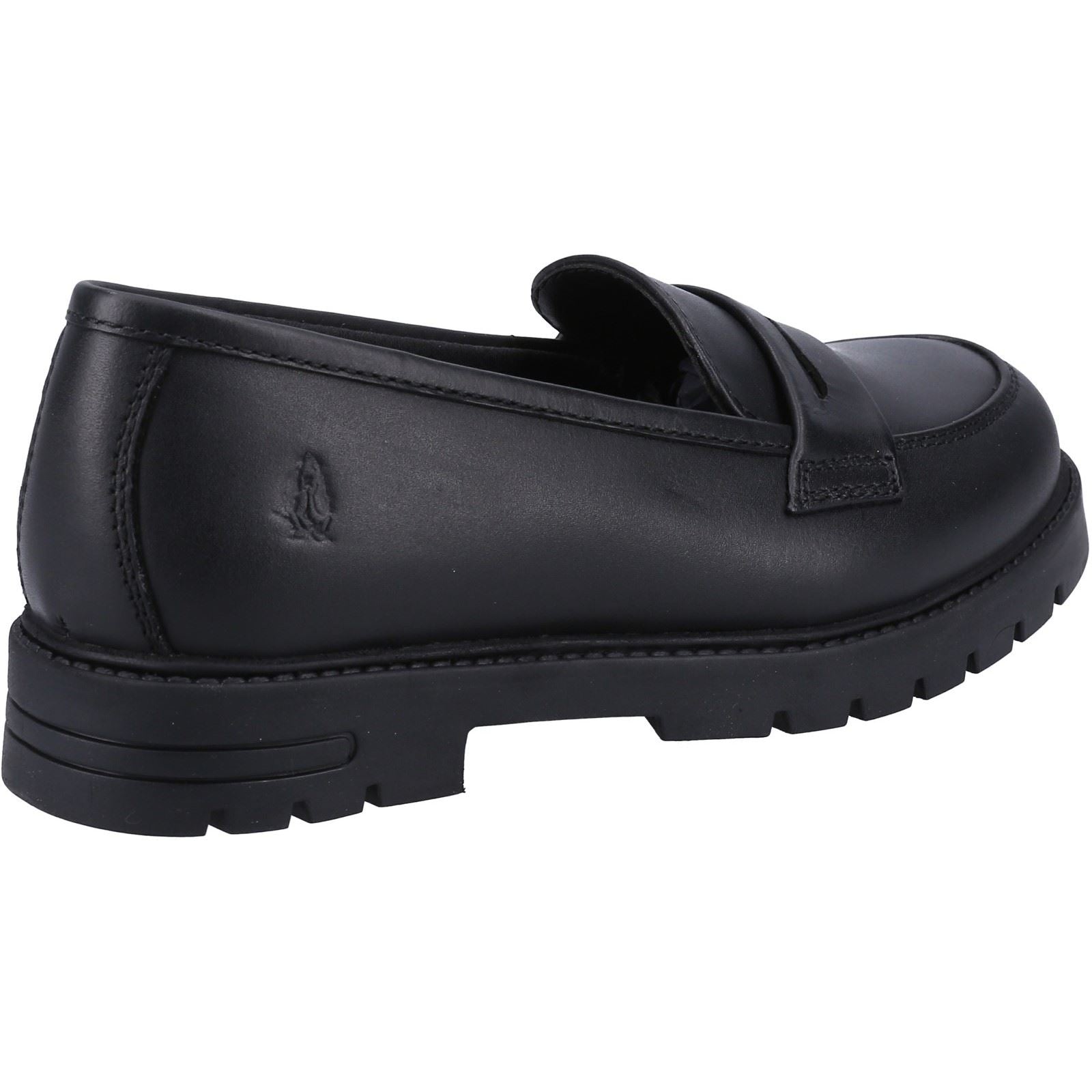 Hush Puppies Hazel Loafer Leather Youth Girl's Black Loafers