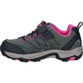 Hi-Tec Blackout Low Synthetic Soft Shell Junior Dark Forest/India Ink/Pink Hiking Boots