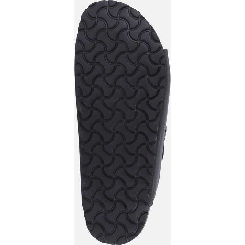 Hush Puppies Nash Slider Leather Men's Black Sandals