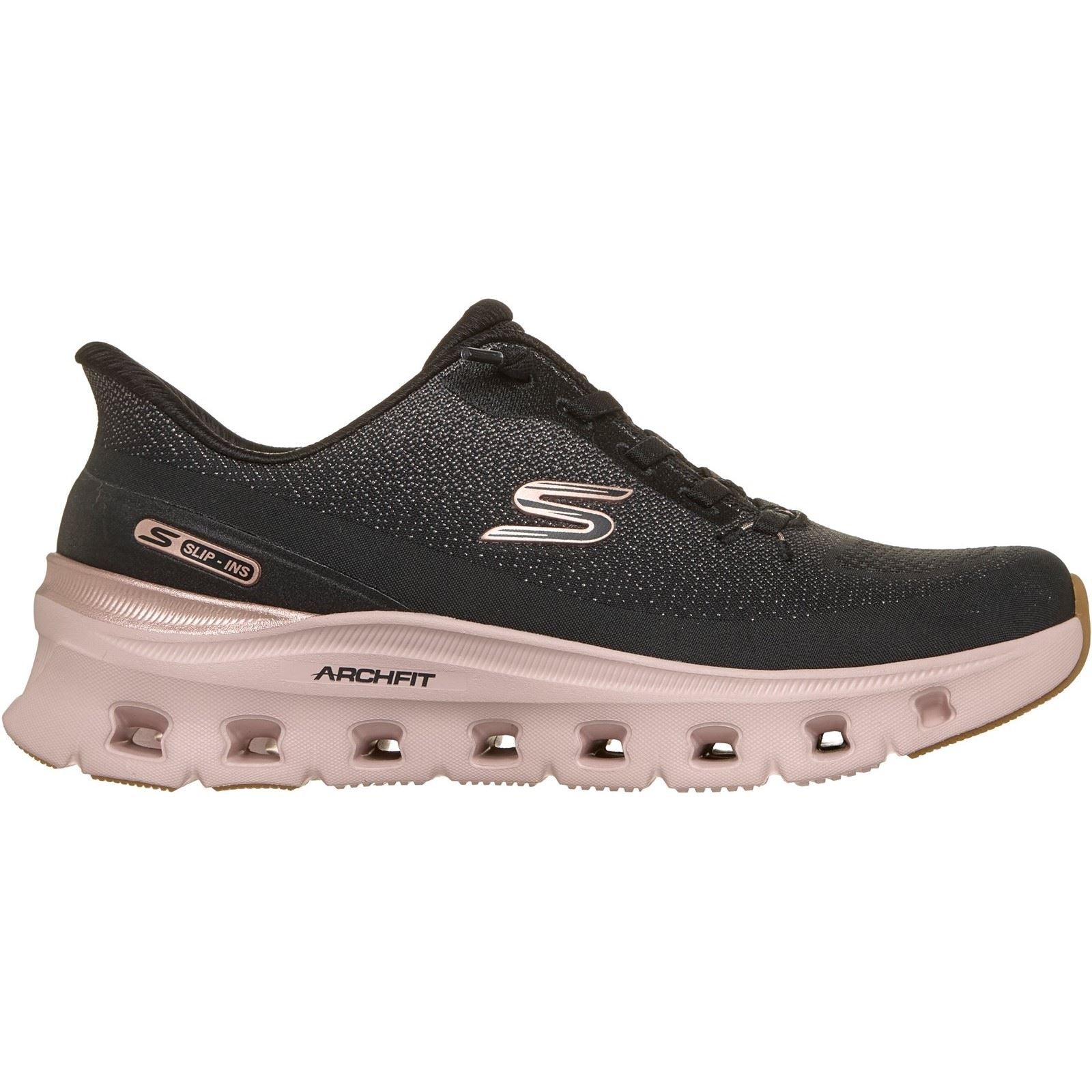 Skechers Arch Fit Glide-Step Pro Golden Pace Women's Black/Rose Gold Trainers