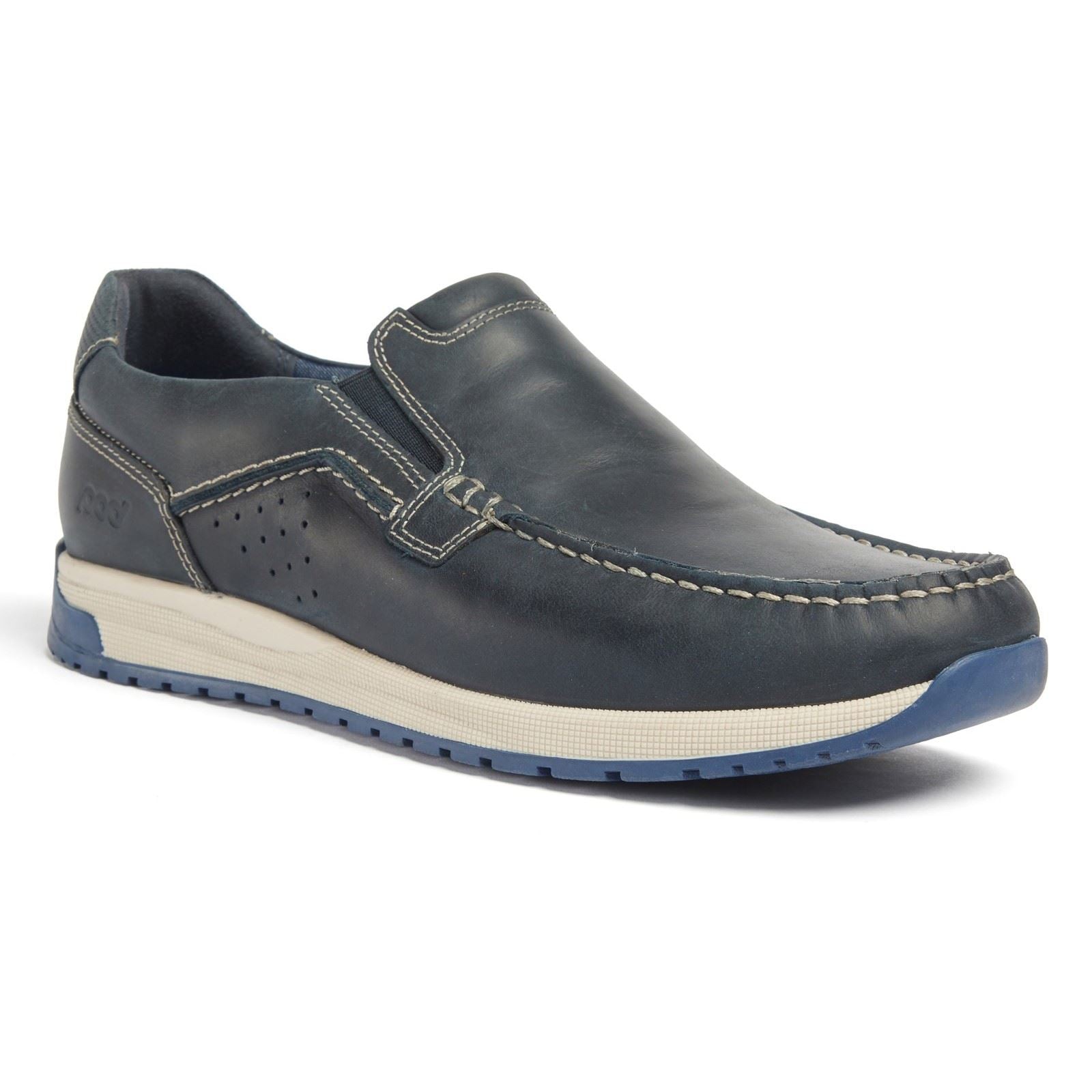 Pod Sean Leather Men's Navy Boat Shoes –
