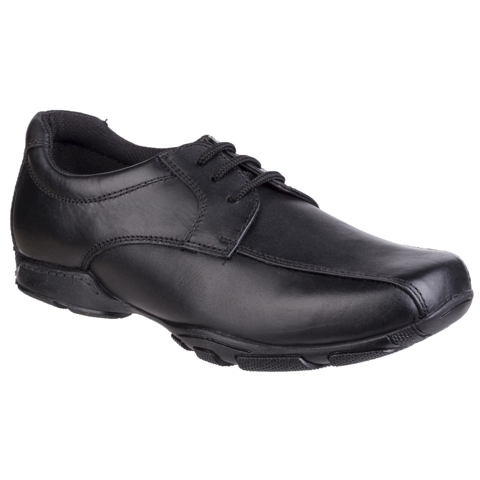 Hush Puppies Vincente Youth Boy's Black Leather Shoes