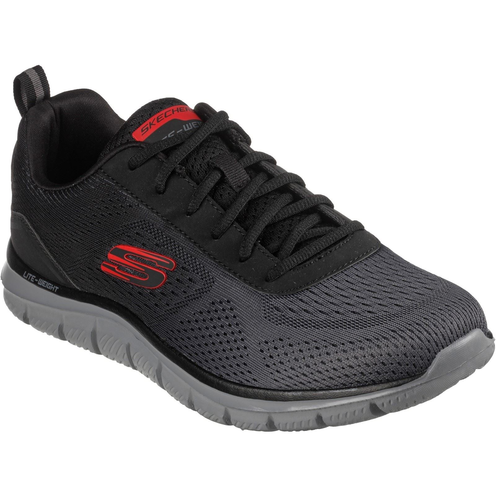 Skechers Track - Ripkent Textile Men's Black/Charcoal Trainers
