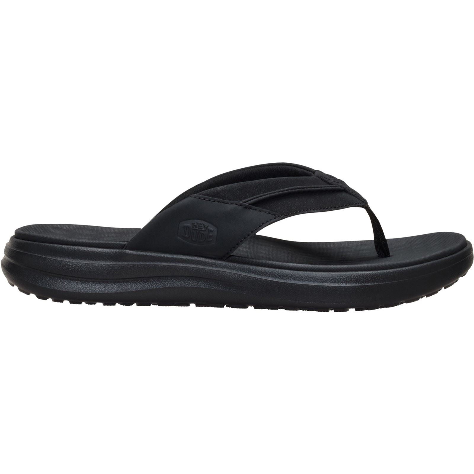 HEYDUDE Finn Flip Polyurethane Men's Black Sandals