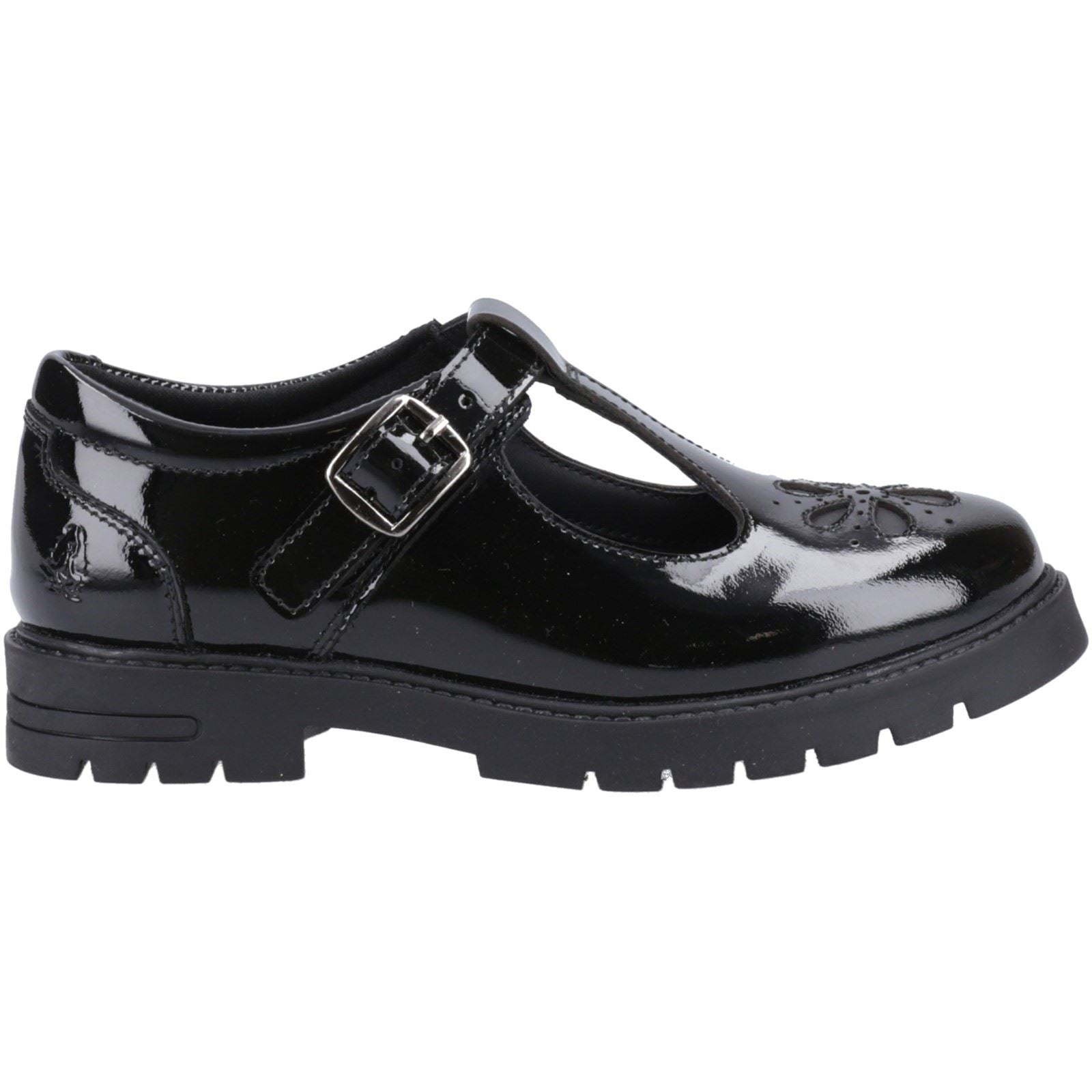 Hush Puppies Fiona Patent Leather Youth Black Shoes