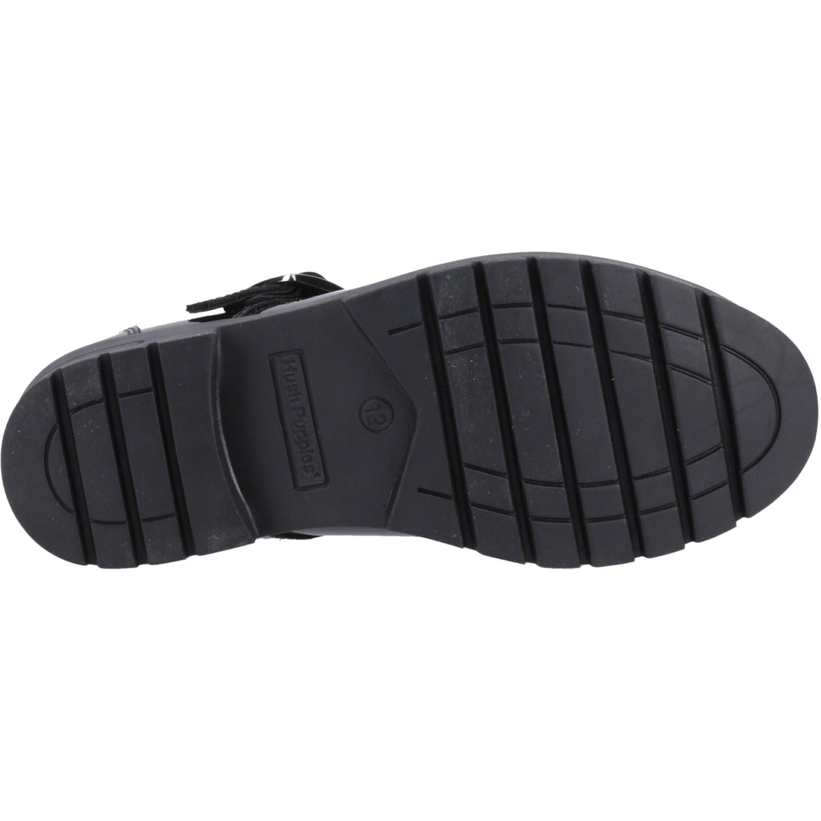 Hush Puppies Fiona Patent Leather Youth Black Shoes