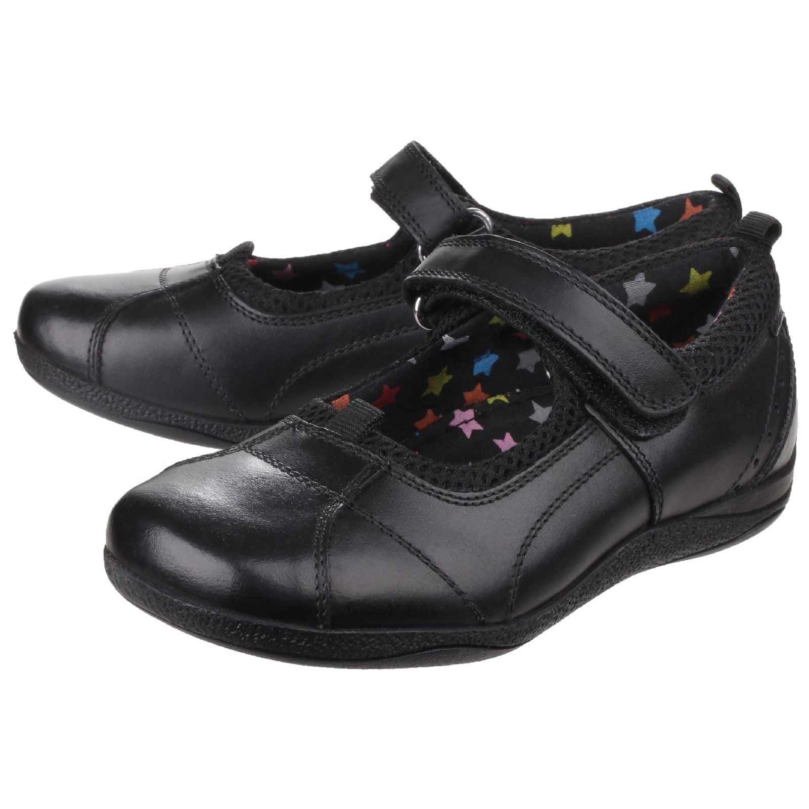 Hush Puppies Cindy Youth Girl's Black Leather Shoes