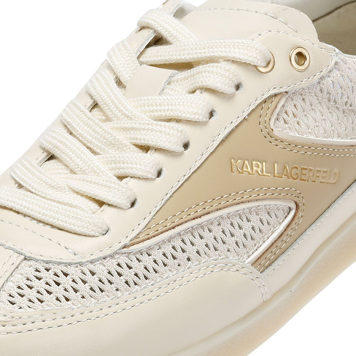 Karl Lagerfeld Kandidate Mesh Mix Women's Cream Trainers