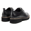Pod Kris Leather Women's Black Derby Shoes