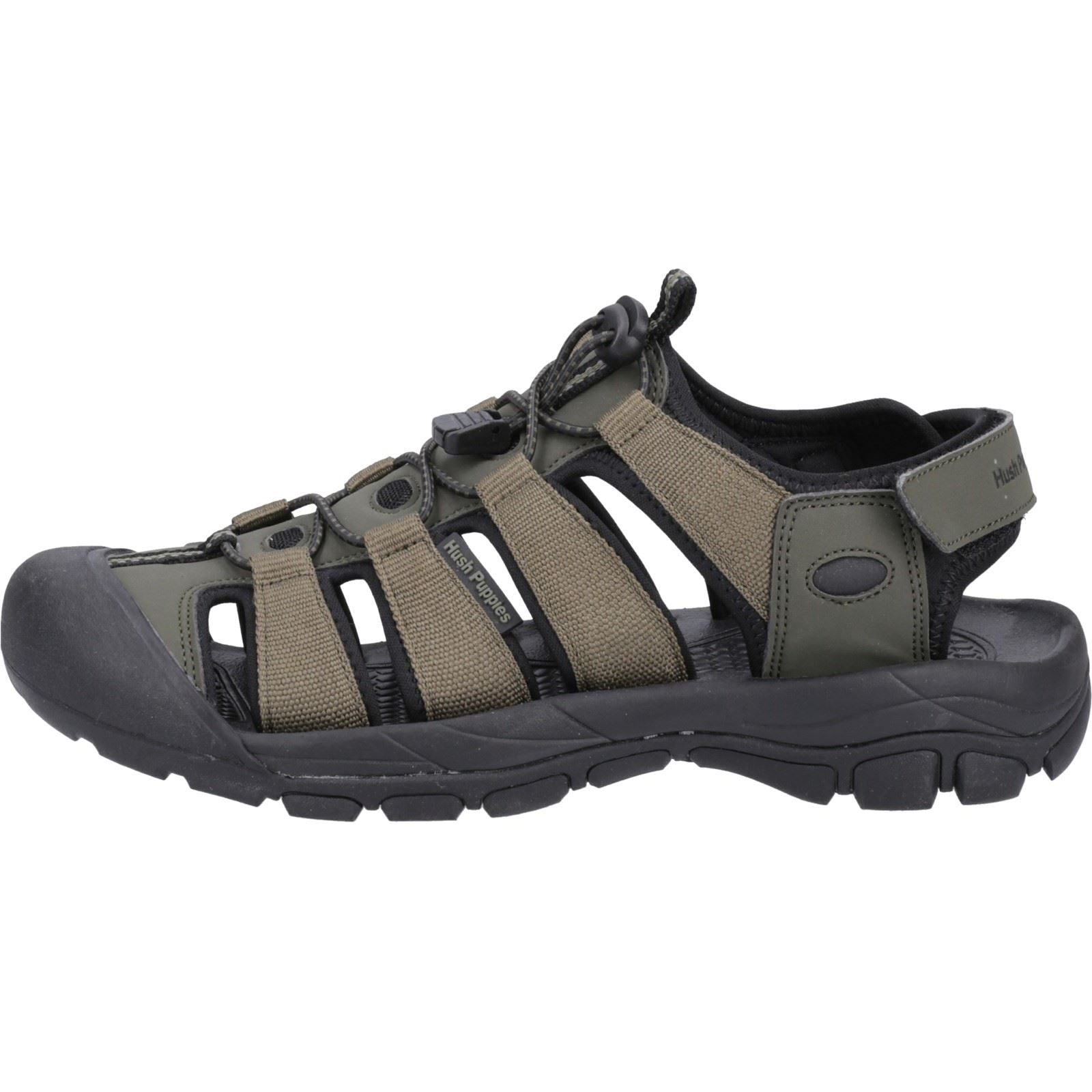 Hush Puppies Peru Synthetic/Webbing Men's Khaki Sandals
