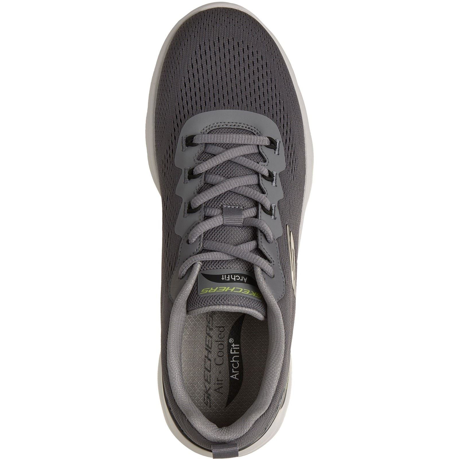 Skechers Arch Fit Summits Kravel Textile Men's Charcoal Mesh/Lime Trim Trainers