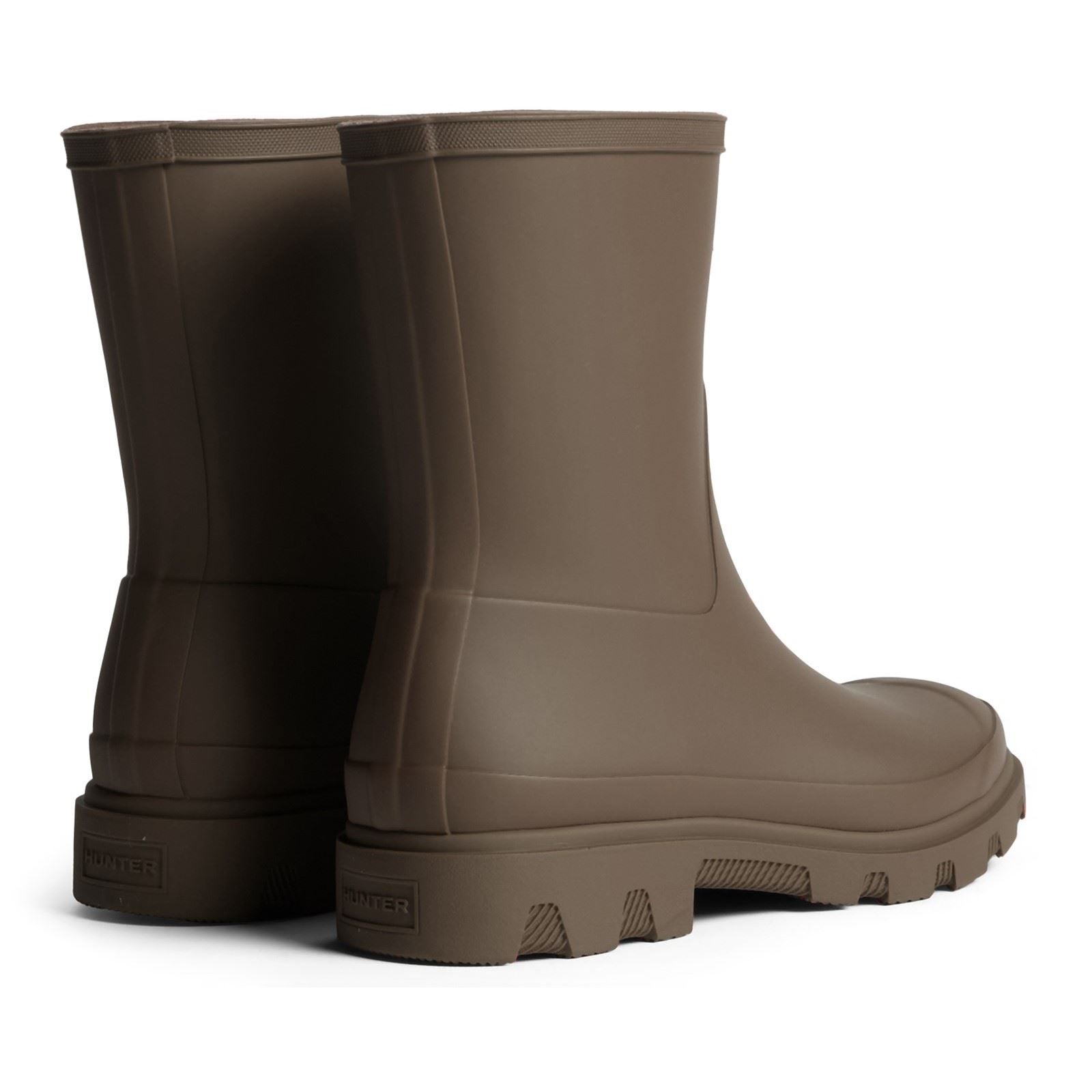 Hunter Downpour Short Boot Rubber Women's Chocolate Brown Wellington Boots