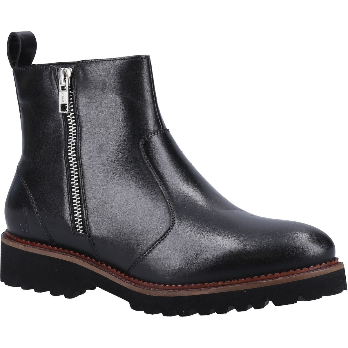 Hush Puppies Grace Zip Suede Women's Black Boots