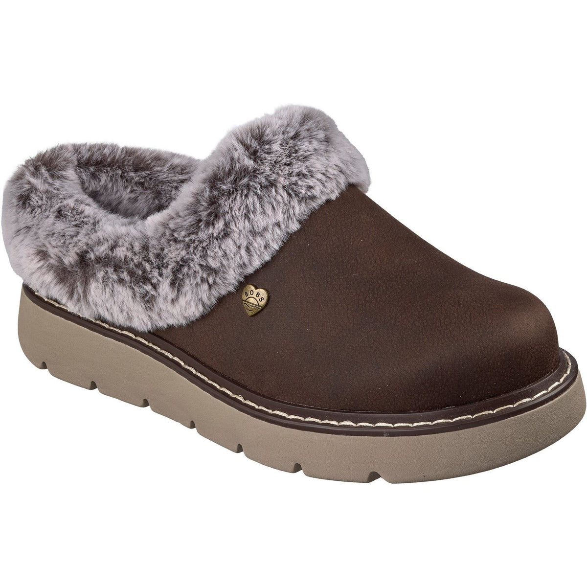 Skechers Keepsakes Lite Cozy Blend Textile Women's Chocolate Slippers