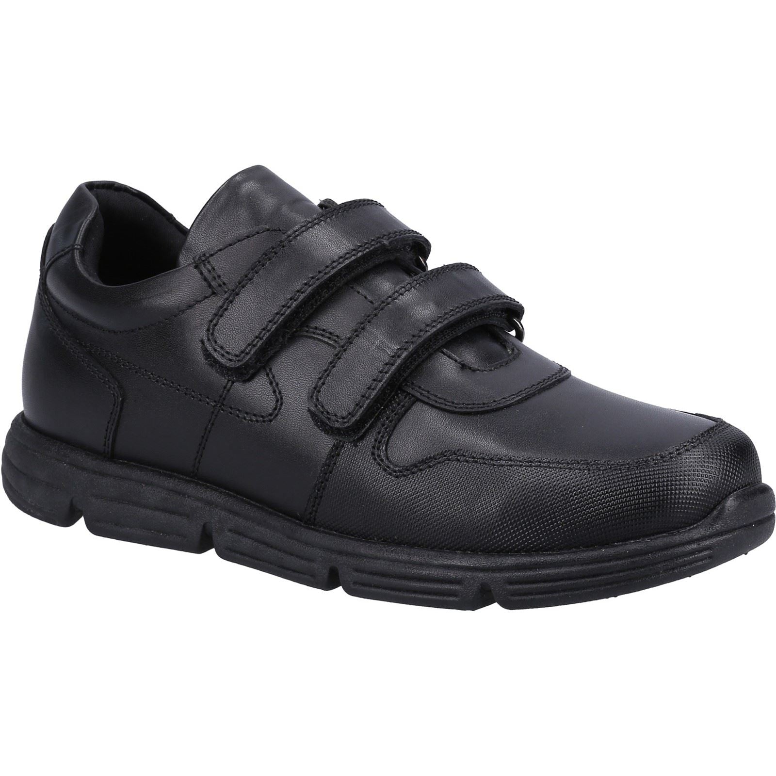 Hush Puppies Lucas Leather Junior Black Shoes