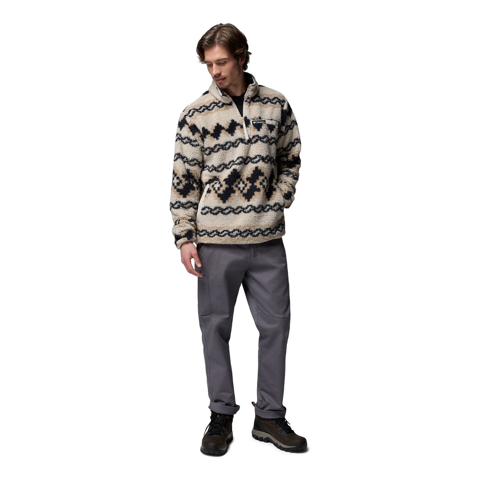 Columbia Rugged Ridge High Pile Half Zip Men's Brown Fleece Pullover