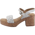 Hush Puppies Poppy Quarter Strap Leather Women's White Sandals