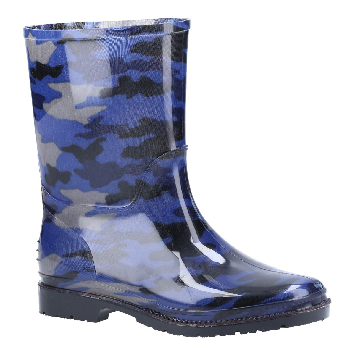 Cotswold Synthetic Junior Navy Camo Wellington Boots
