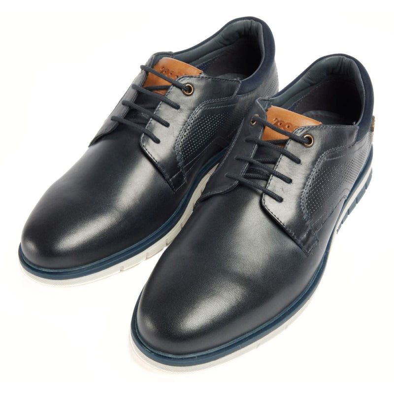 Pod Merlin Leather Men's Navy Lace-Up Shoes