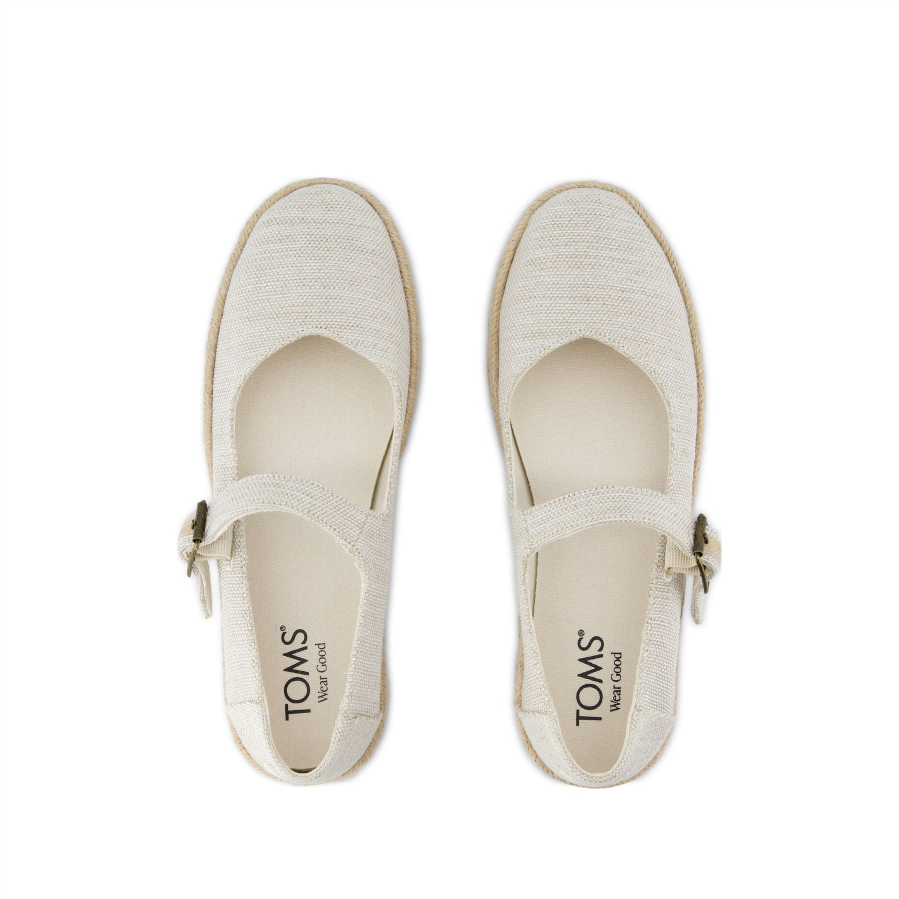 TOMS Carolina Mary Jane Textile Women's Natural Espadrilles