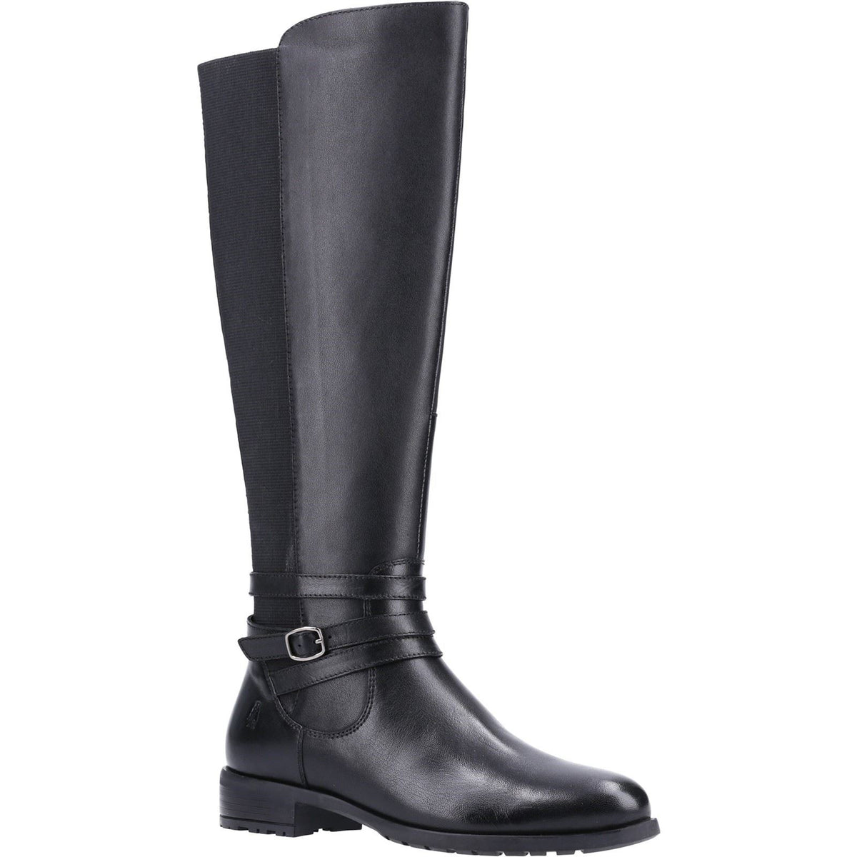 Hush Puppies Vanessa Leather Women's Black Heeled Knee High Boots
