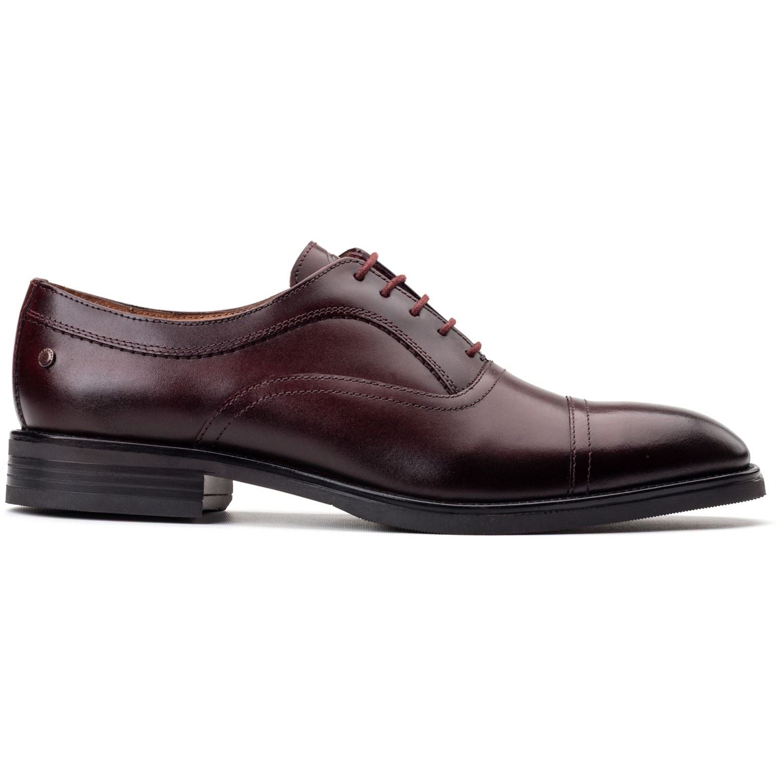 Base London Lapel Leather Men's Bordo Oxford Shoes