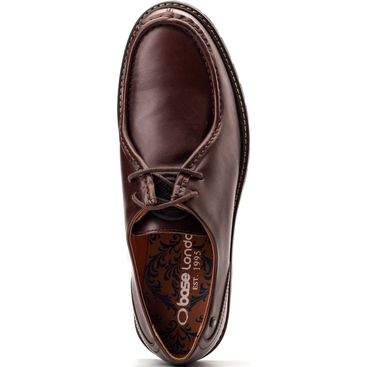 Base London Carbon Leather Men's Brown Moccasins Shoes