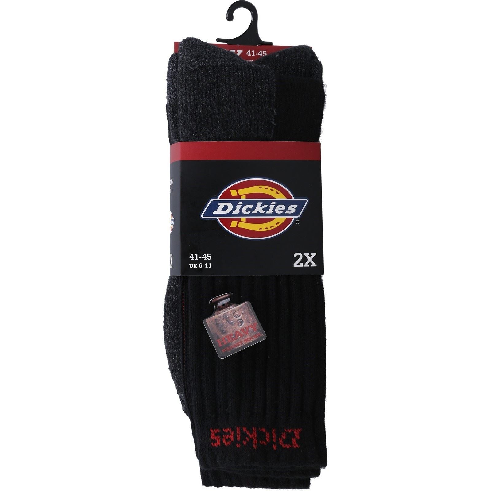 Dickies Industrial Cotton Black Work Socks