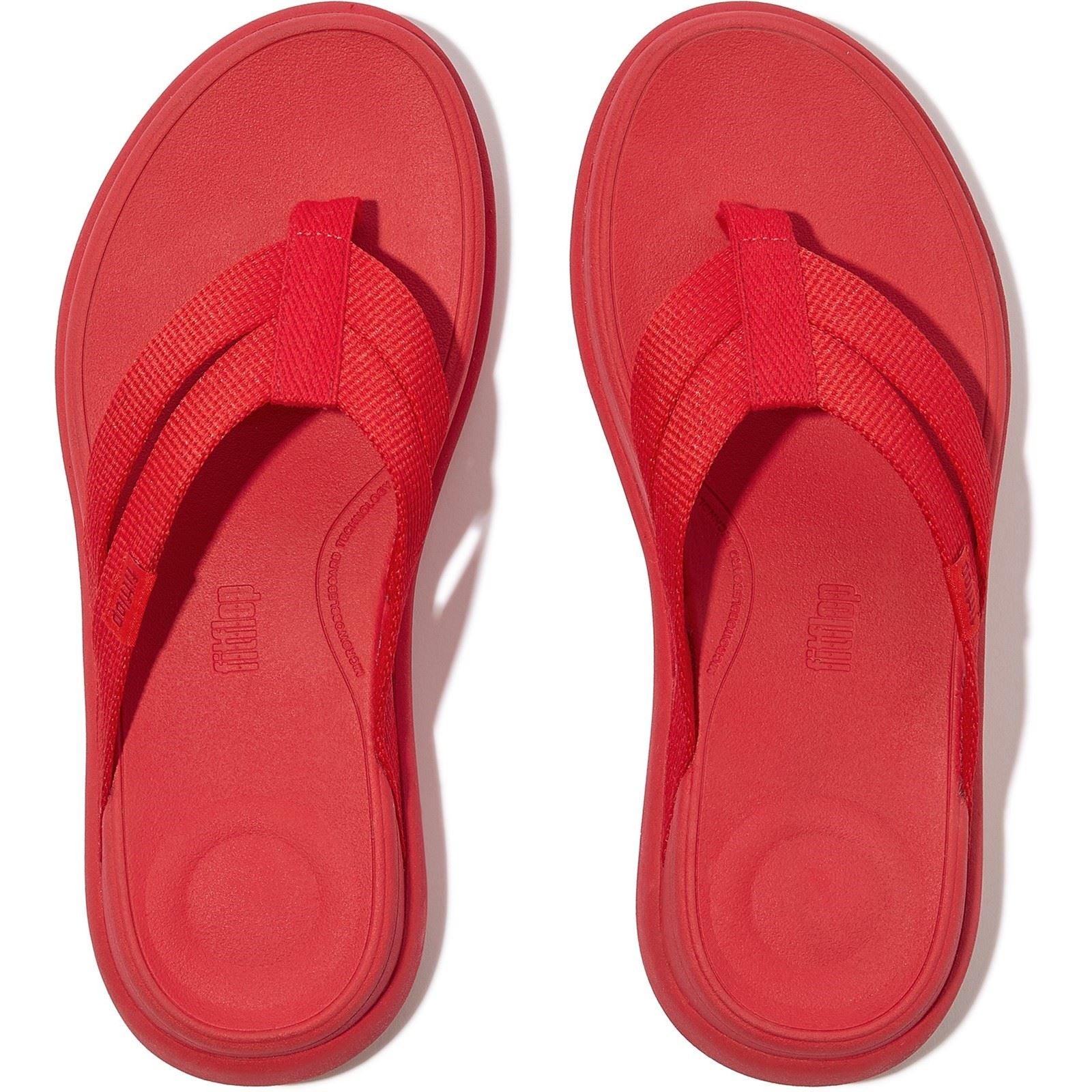 Fitflop F-Mode Go Polyester Women's Red Flip Flops