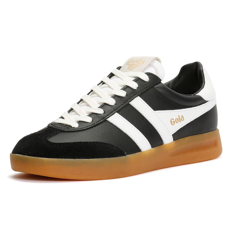 Gola Cyclone Leather Women's Black/White/Gum Trainers