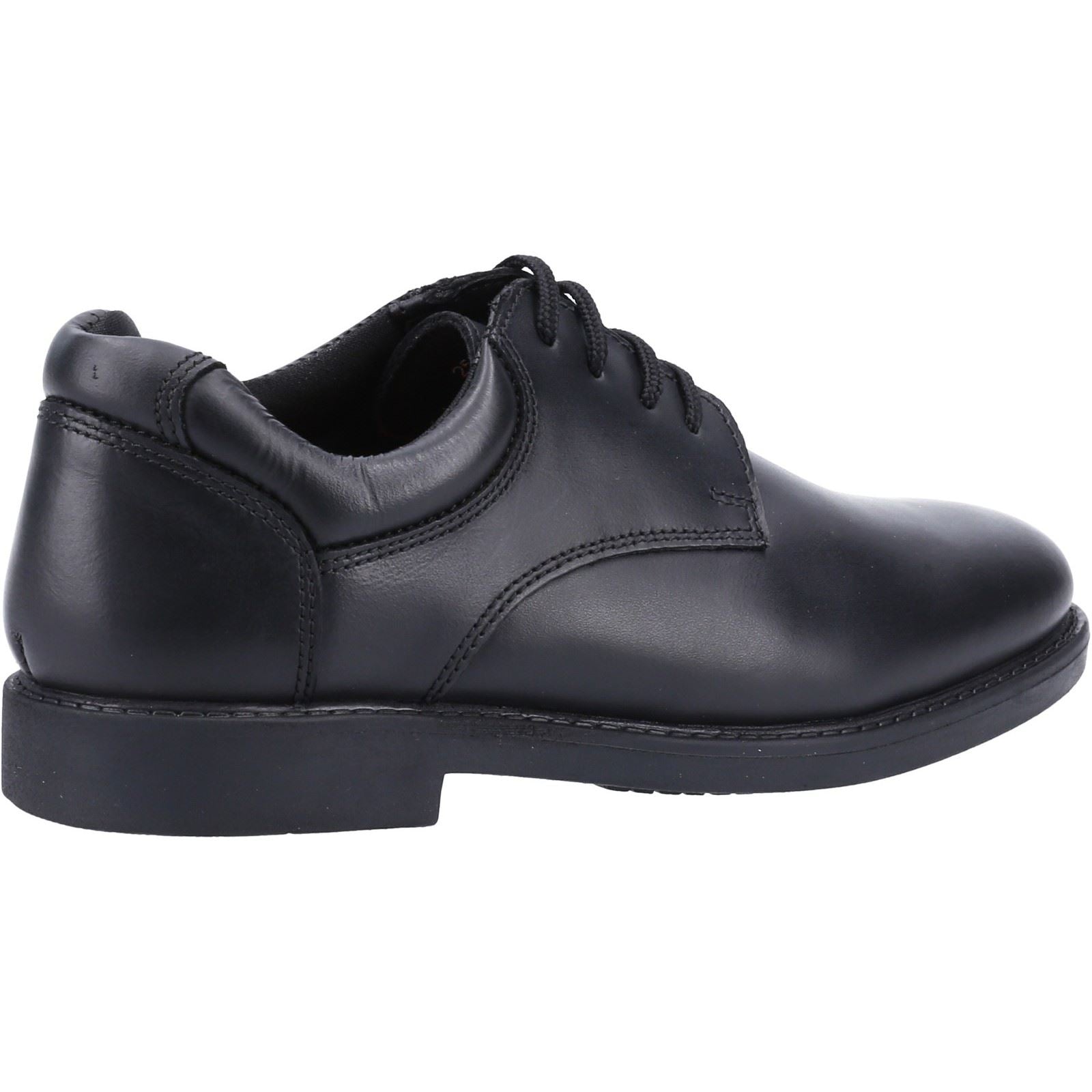 Hush Puppies Tim Youth Boy's Black Leather Shoes