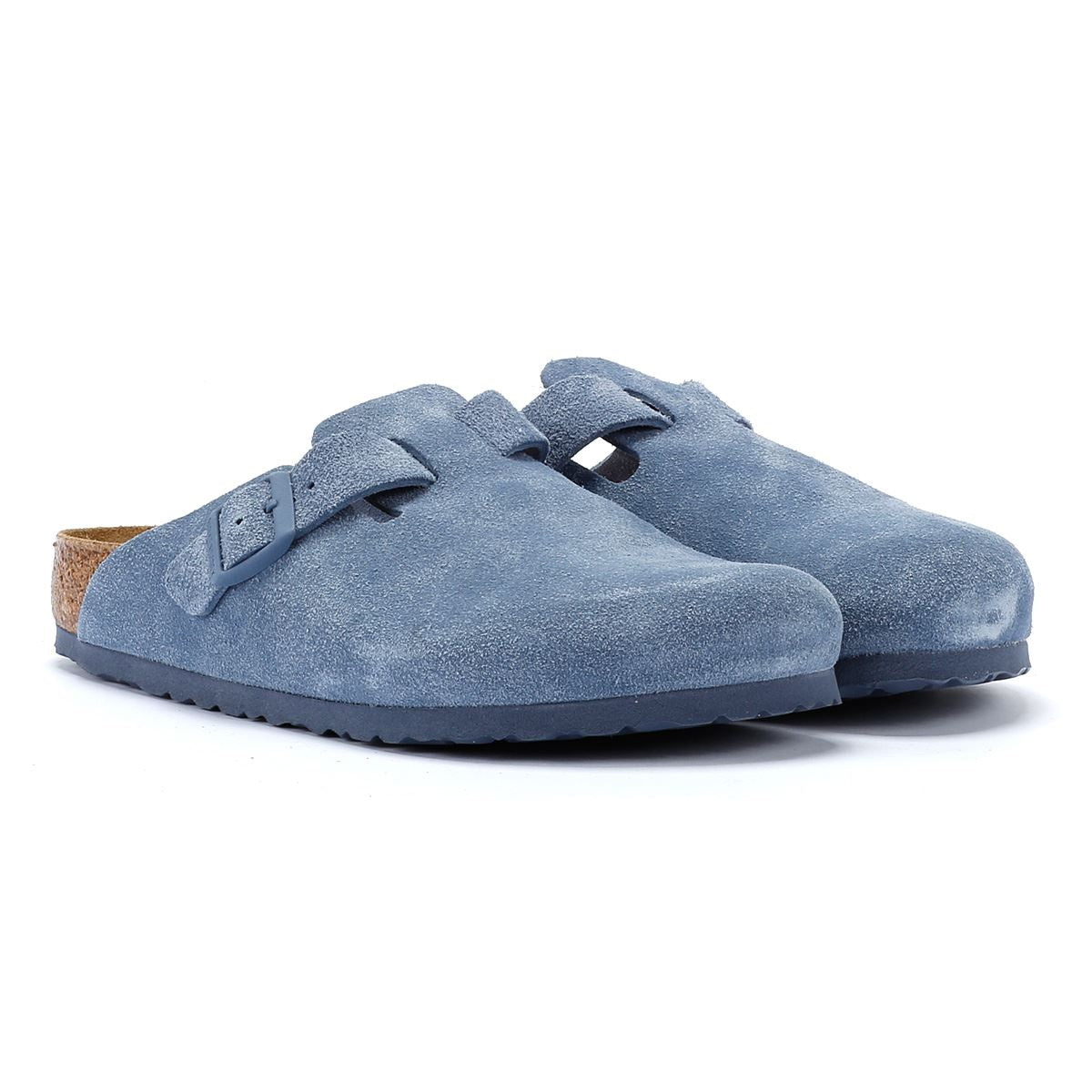 Birkenstock Boston Suede Elemental Blue Sandals