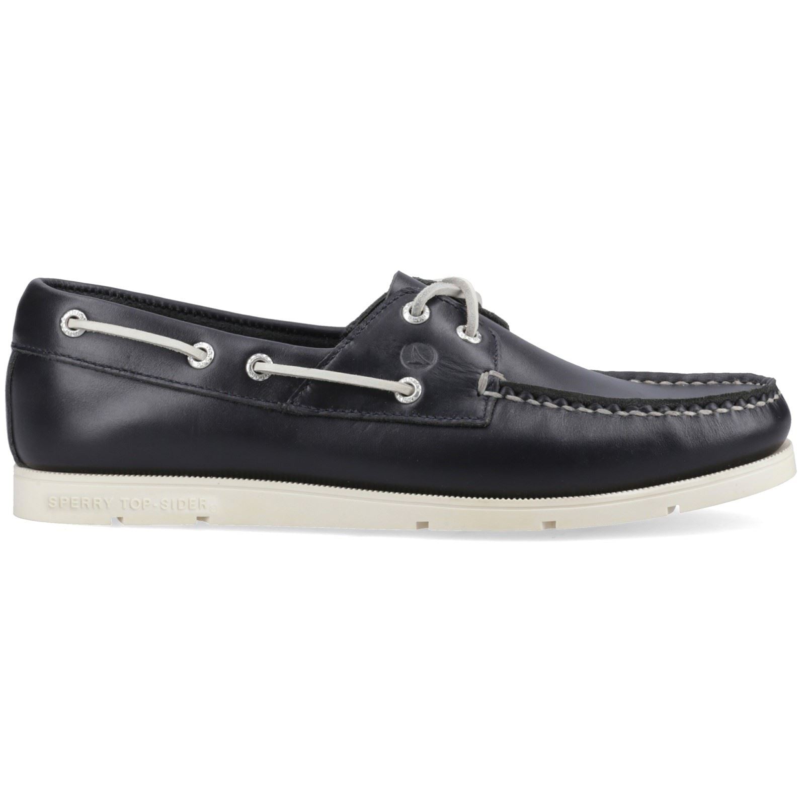 Sperry Oakland 2 Eye Boat Leather Men's Navy Boat Shoes