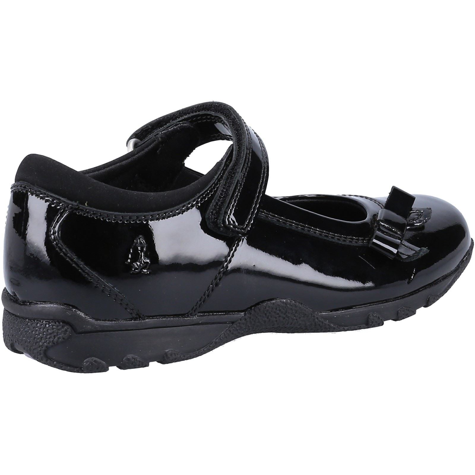 Hush Puppies Carrie Youth Girl's Black Leather Shoes