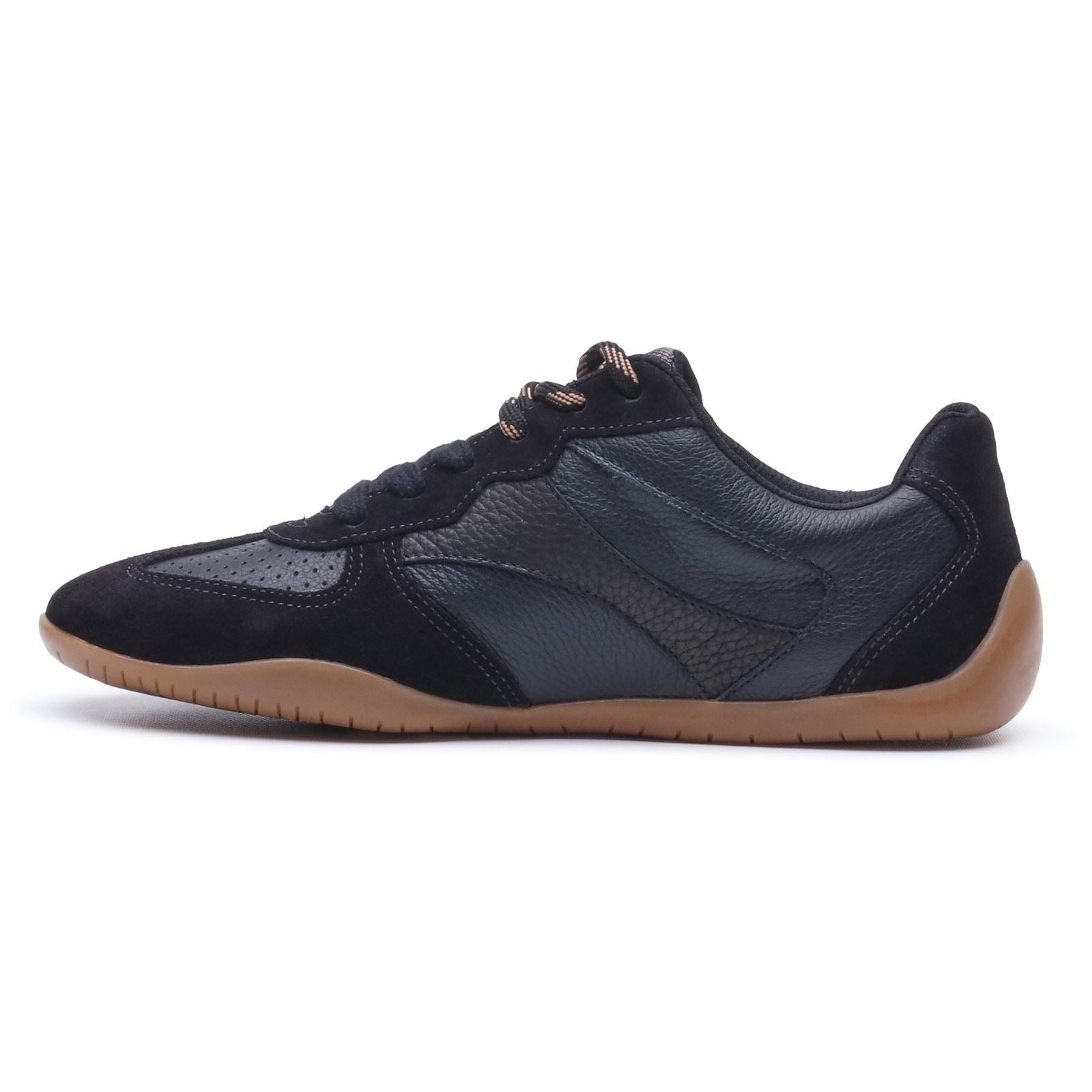 Hush Puppies Jovie Leather Women's BLACK Trainers