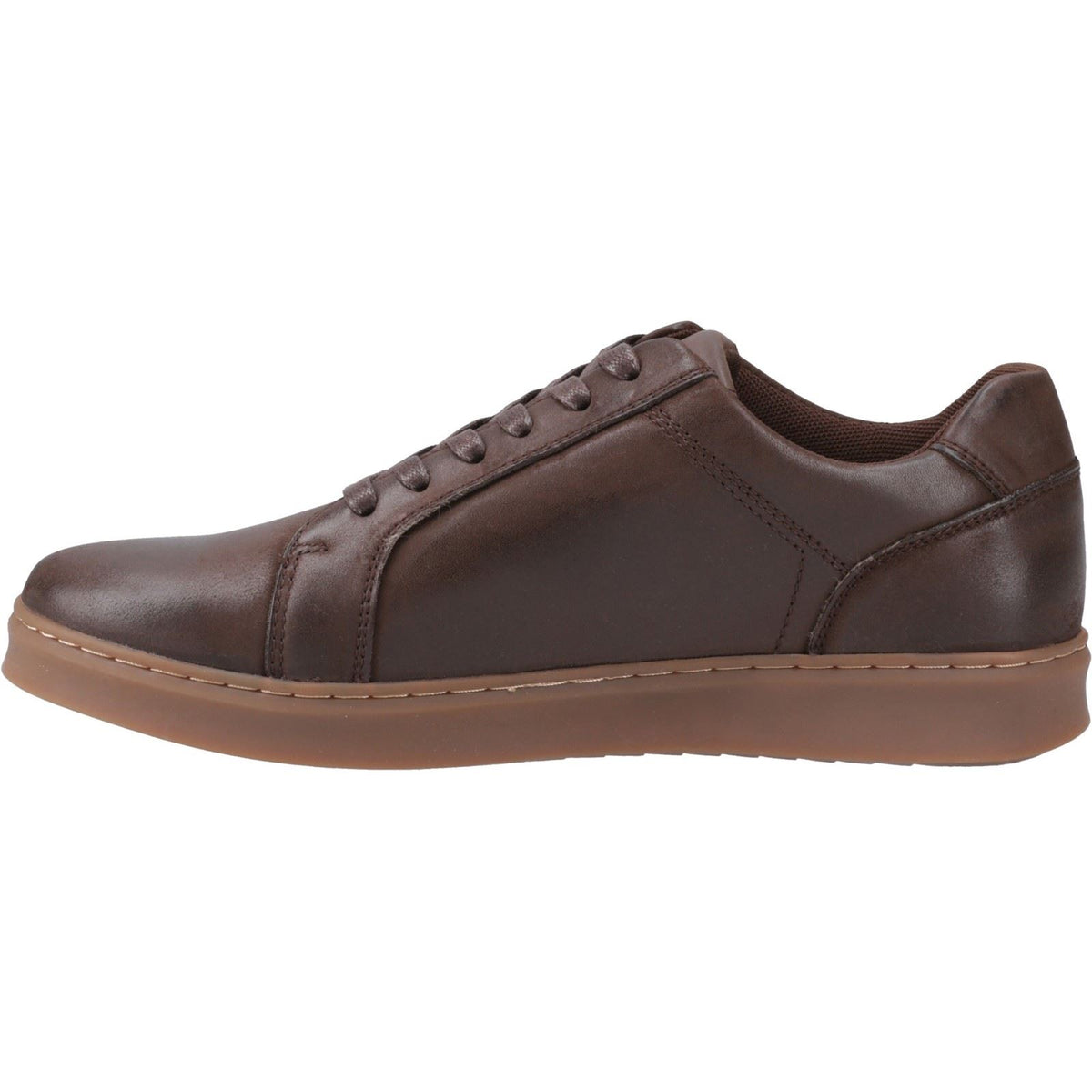 Hush Puppies Madden Leather Men's Coffee Trainers