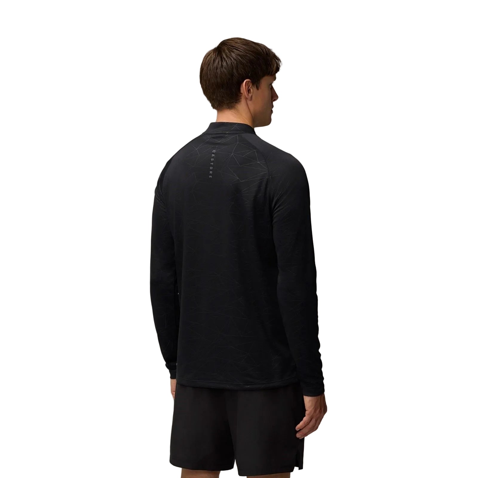 Castore Adapt Training 1/4 Zip Top Polyester Black Men's Activewear T-Shirts.