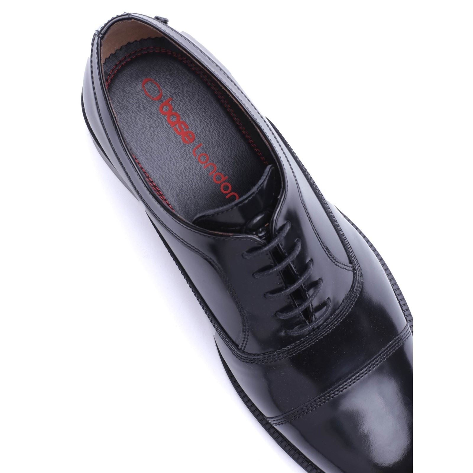 Base London Roma Leather Men's Black Oxford Shoes