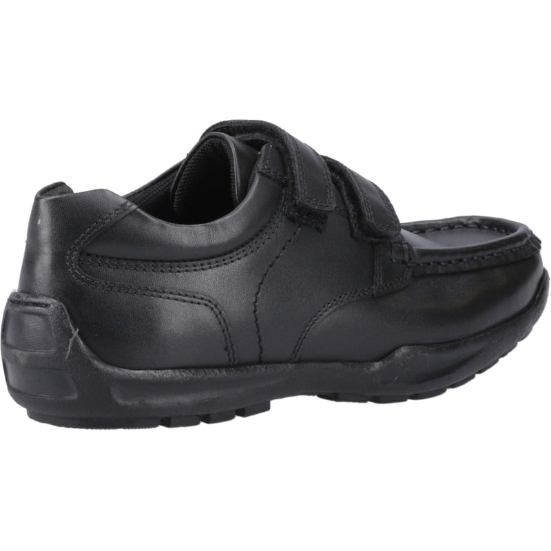 Hush Puppies Maddox Leather Junior Black Shoes