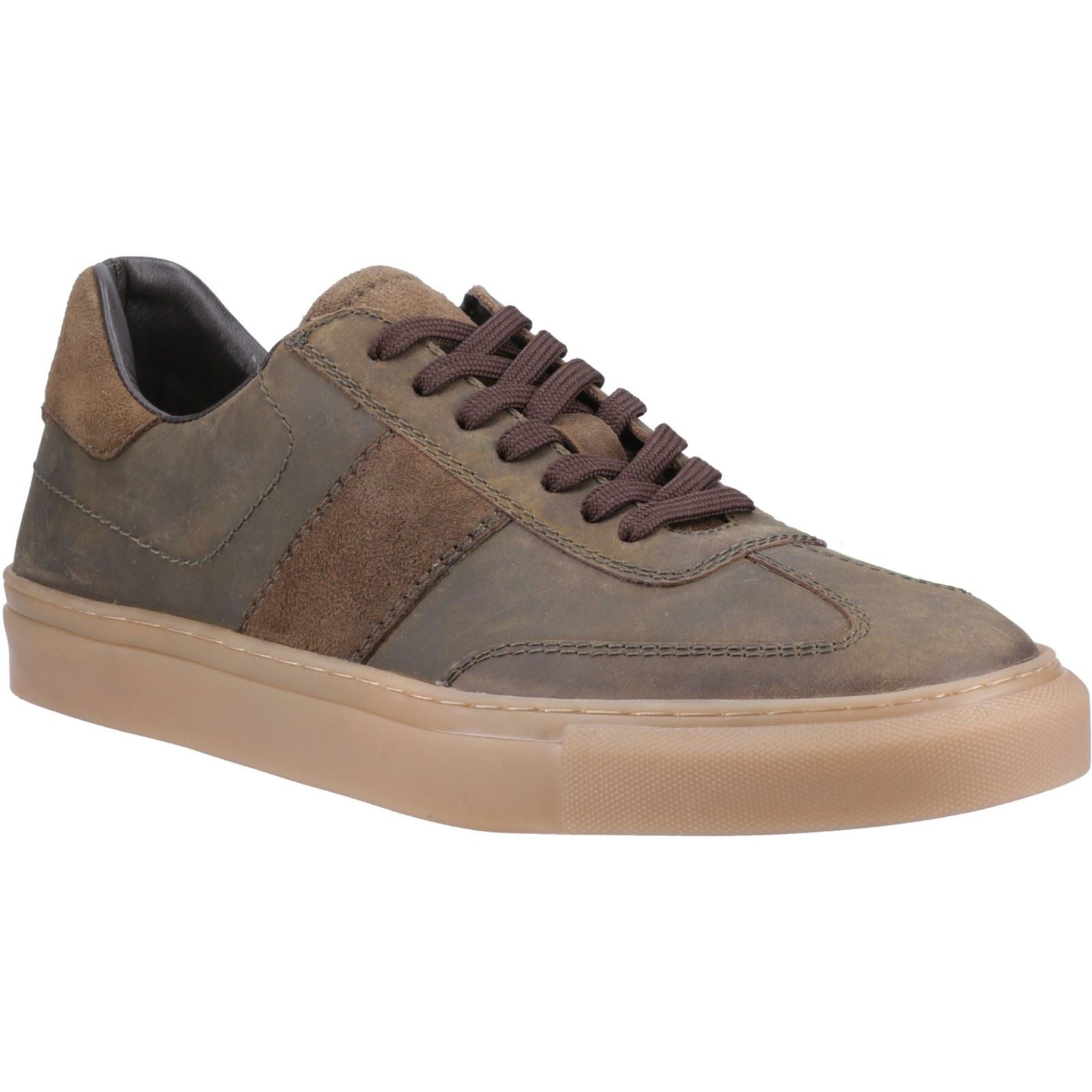 Hush Puppies Riley Suede Men's Khaki Trainers