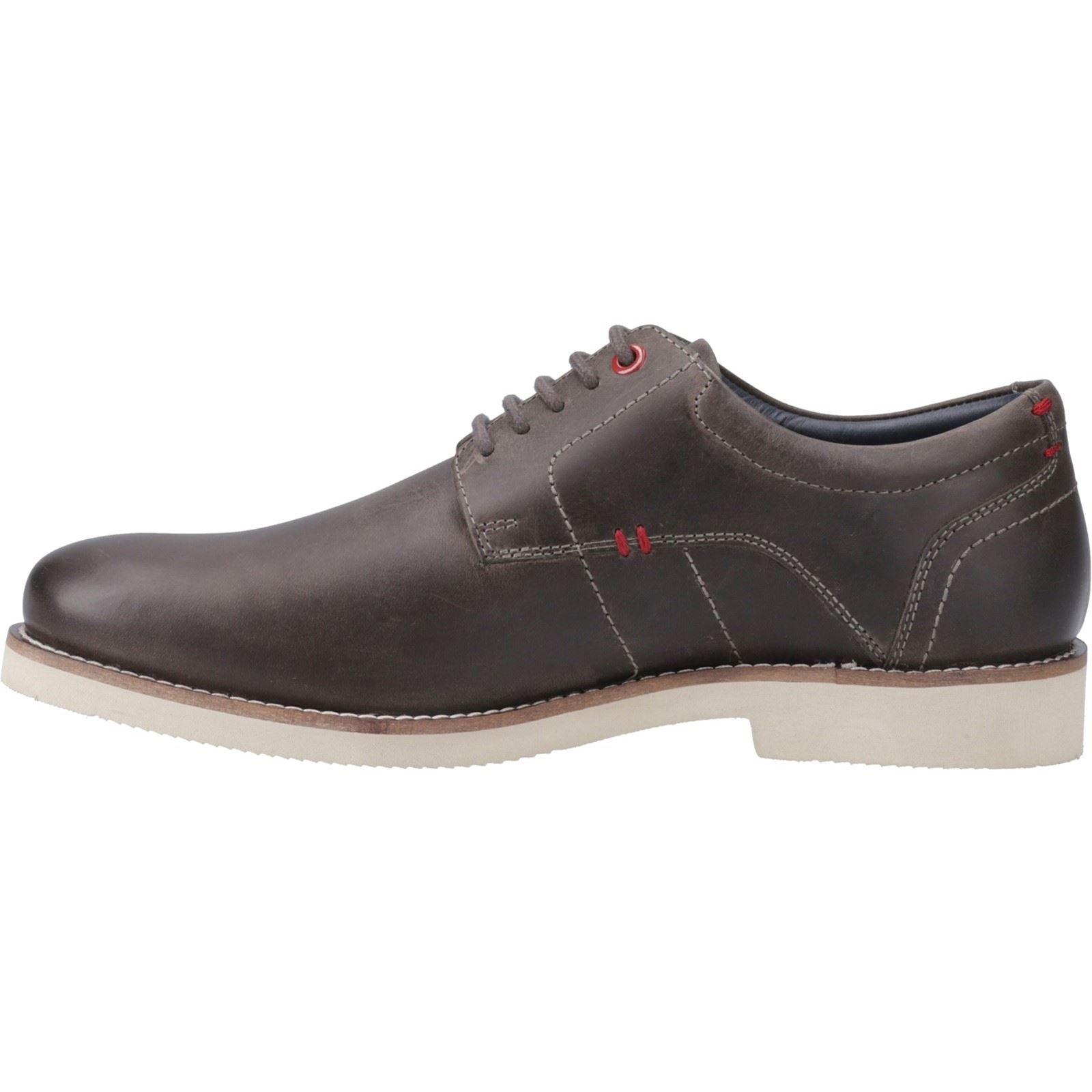 Pod Hampton Leather Men's Grey Lace-Up Shoes