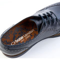 Base London Joe Leather Men's Navy Brogues Shoes