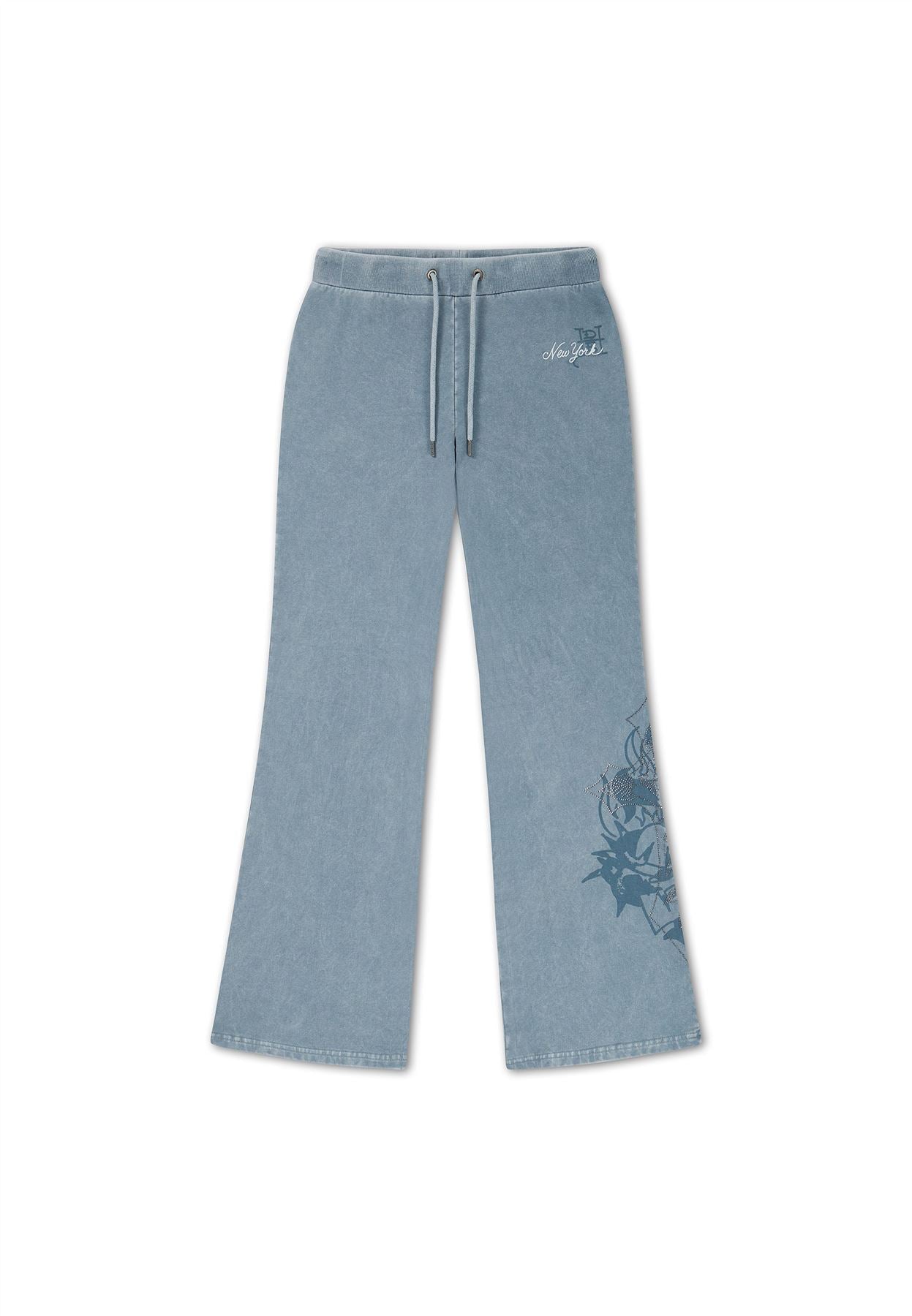 Ed Hardy Cross and Thorn Flared Women's Blue Joggers