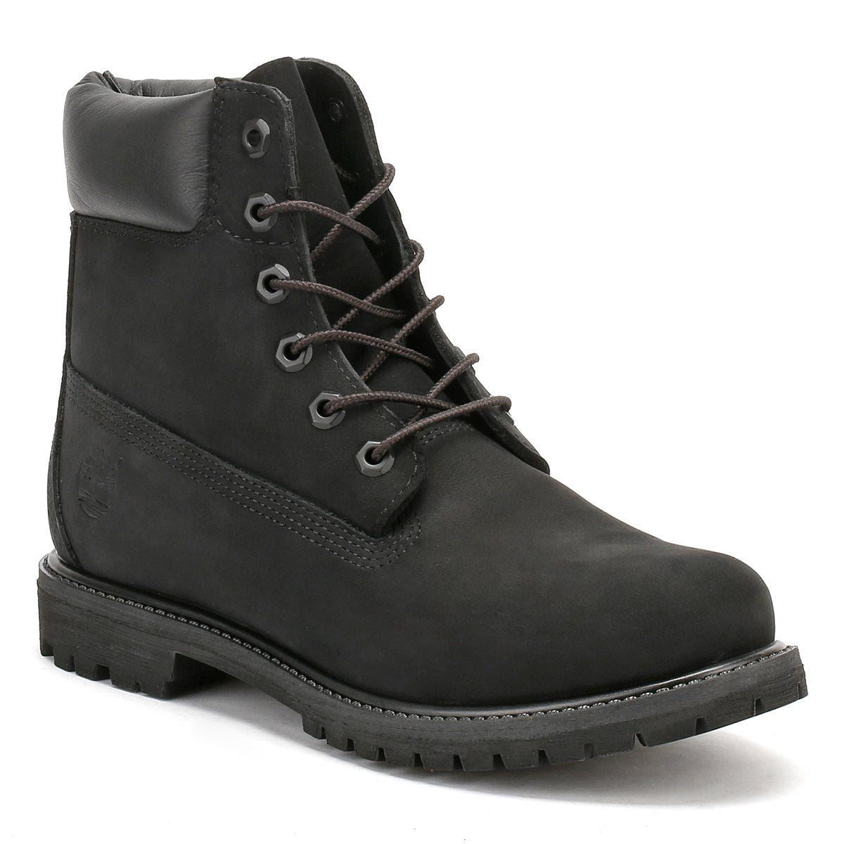 Timberland Womens Black Premium 6 Inch Boots