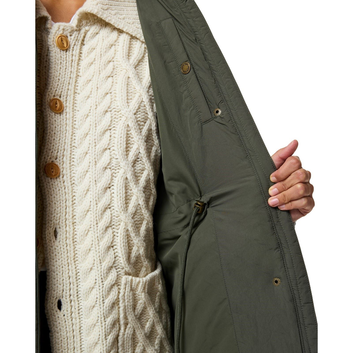 Hunter Somerset Quilted Overcoat Women's Green Quilted Overcoats