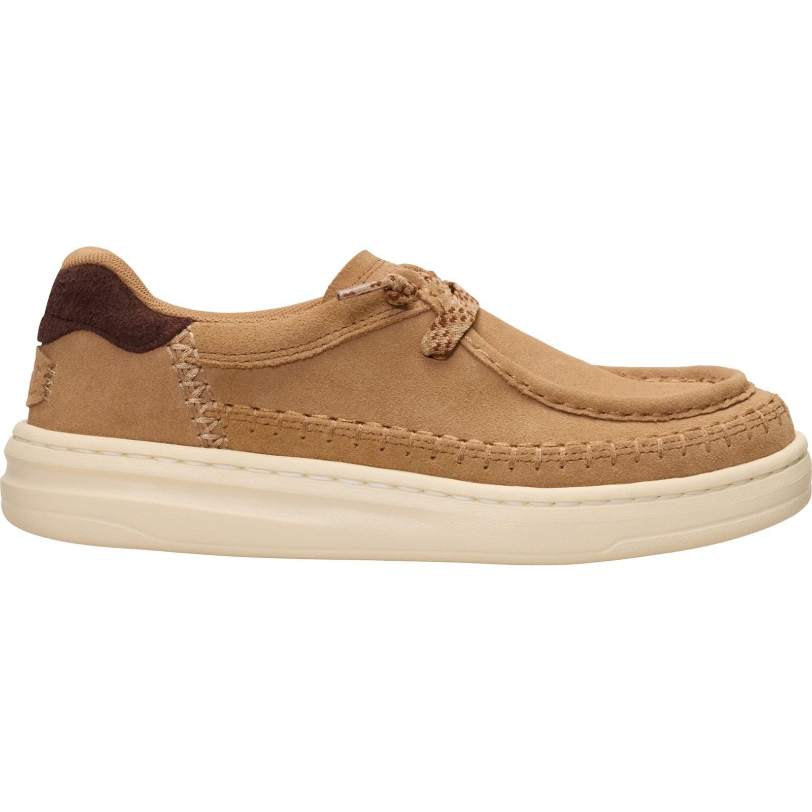 HEYDUDE Harper Moc Crafted Suede Women's Tan Moccasins Shoes