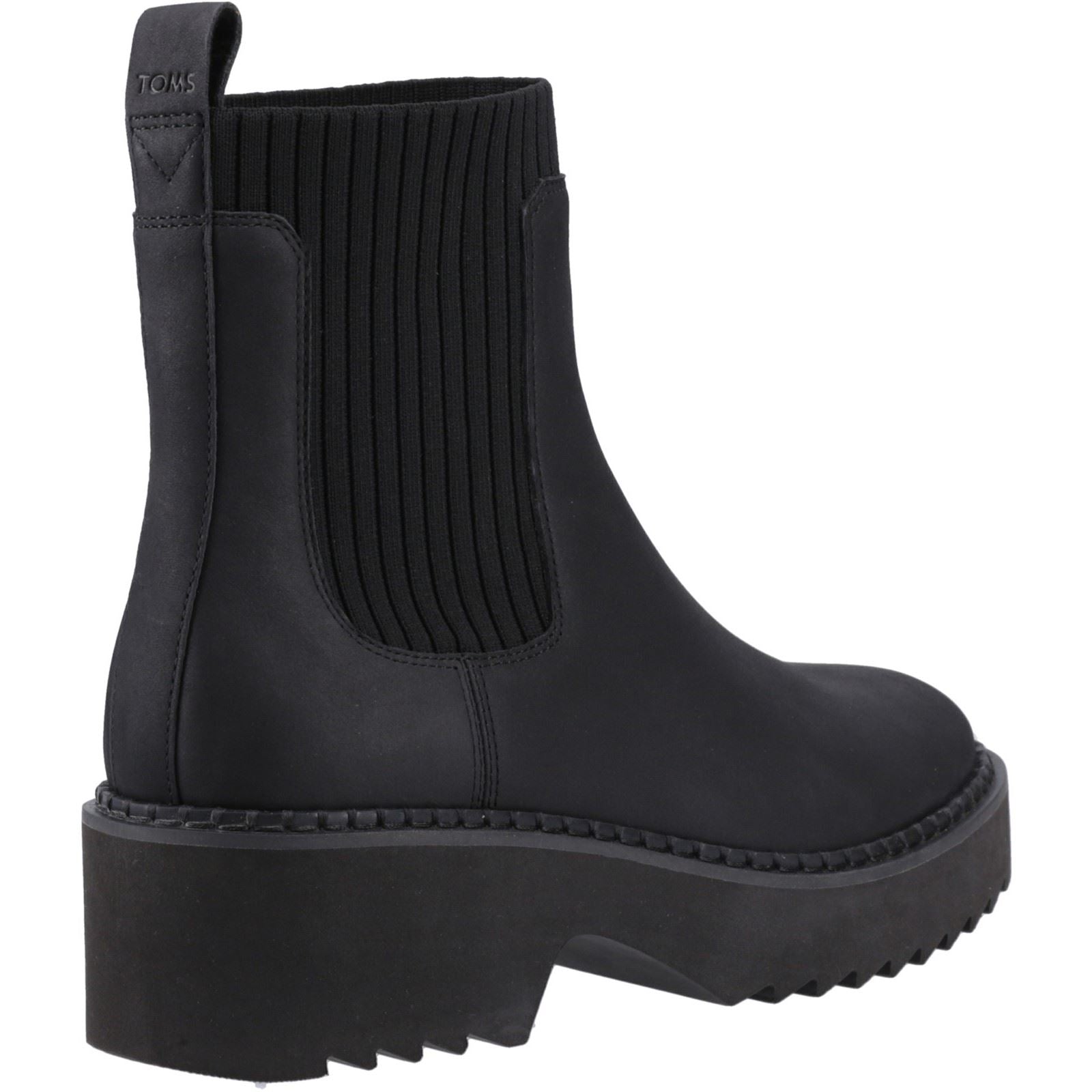 TOMS Millie Leather Women's Black Heeled Ankle Boots