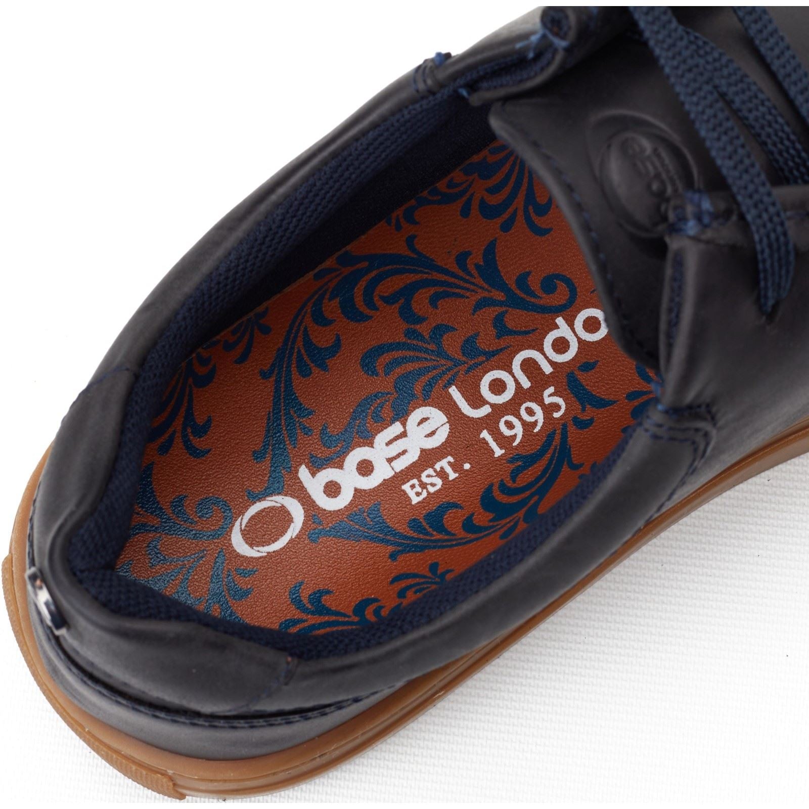 Base London Dalston Leather Men's Navy Moccasins Shoes